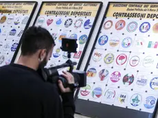 Alcuni contrassegni affissi al Viminale per la presentazione dei simboli elettorali, Roma, 21 gennaio 2018. ANSA/ANGELO CARCONI
