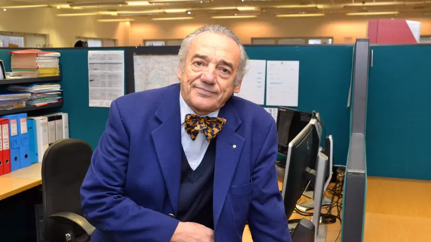 Piero Villotta in visita nel 2015 nella nostra redazione di viale Palmanova