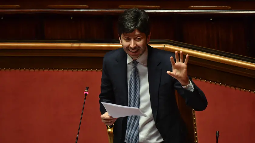 Italian Health Minister Roberto Speranza reports to the Italian Senate about the measures taken to counter the spread of the Coronavirus Covid19 pandemic in Italy, Rome, Italy, 1 April 2020. ANSA/ALESSANDRO DI MEO