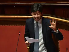 Italian Health Minister Roberto Speranza reports to the Italian Senate about the measures taken to counter the spread of the Coronavirus Covid19 pandemic in Italy, Rome, Italy, 1 April 2020. ANSA/ALESSANDRO DI MEO