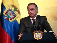 epa11489791 Colombian president Gustavo Petro speaks during the installation for the new congressional session in the National Congress in Bogota, Colombia, 20 July 2024. During this new period his government is going to present new projects of reforms to the health, justice and taxes, among other initiatives that will be the base to face off the second half of his presidency. EPA/Carlos Ortega