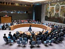 epa11168104 Members of the United Nations Security Council vote on a US-proposed draft resolution, which calls for a temporary ceasefire in Gaza, at United Nations headquarters in New York, New York, USA, 20 February 2024. Thousands of Israelis and Palestinians have died since the militant group Hamas launched an attack on Israel from the Gaza Strip on 07 October 2023, leading to Israeli strikes on the Palestinian enclave. EPA/EDUARDO MUNOZ