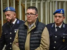 Alessandro Maja arriva in Corte d'Assise d'appello per il processo per la strage di Samarate, Milano 14 Febbraio 2024 ANSA/MATTEO CORNER