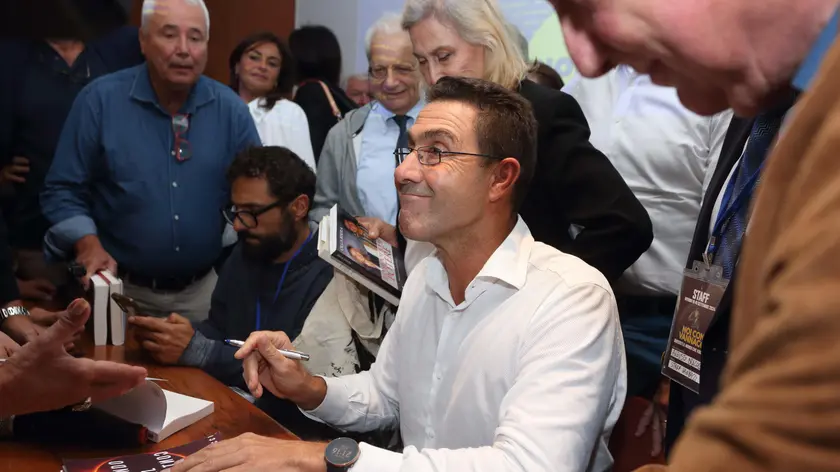 L'europarlamentare eletto con la Lega Roberto Vannacci durante la festa di 'Noi con Vannacci' a Viterbo, 19 settembre 2024. ANSA/ANTONIO NARDELLI