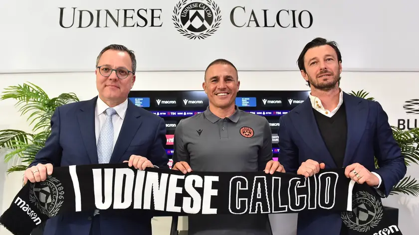 La presentazione in conferenza stampa di Fabio Cannavaro, nuovo allenatore dell'Udinese