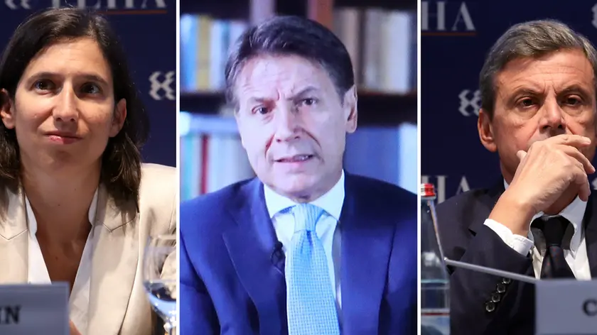 elly Schlein, giuseppe conte carlo calenda - The secretary of the Democratic Party Elly Schlein on the occasion of the third day of the 50th Ambrosetti Forum "Intelligence on the world Europe, and Italy, the scenario of today and tomorrow for competitive strategies". Cernobbio, Italy, 08 September 2024 ANSA / MATTEO BAZZI MATTEO BAZZI/- Il pannel con Giuseppe Conte; Elly Schlein e Carlo Calenda in occasione della terza giornata del 50° Forum Ambrosetti Intelligence on the world Europe, and Italy, lo scenario di oggi e di domani per le strategie competitive. Cernobbio 8 Settembre 2024 ANSA / MATTEO BAZZI - Il segretario di Azione Carlo Calenda in occasione della terza giornata del 50° Forum Ambrosetti Intelligence on the world Europe, and Italy, lo scenario di oggi e di domani per le strategie competitive. Cernobbio 8 Settembre 2024 ANSA / MATTEO BAZZI MATTEO BAZZI/