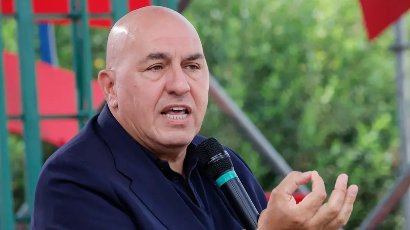 Il ministro della Difesa Guido Crosetto alla Casa del jazz durante la festa del Fatto Quotidiano, Roma, 7 Settembre 2024. ANSA/GIUSEPPE LAMI