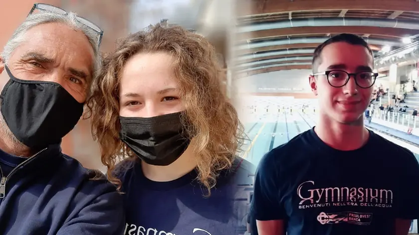 L’allenatore Andrea Deiuri con Giada Alzetta. A destra, Ettore Nanetti