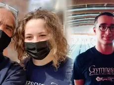 L’allenatore Andrea Deiuri con Giada Alzetta. A destra, Ettore Nanetti
