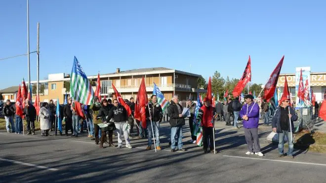 Campoformido 16 Dicembre 2013 manifestazione consorzio latterie Telefoto Copyright Petrussi TURCO
