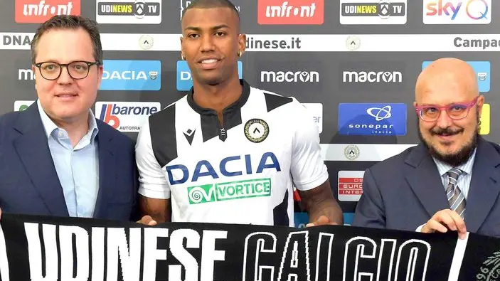 Udine 17 agosto 2019. Udinese Calcio 2019-20. Presentazione Wallace ©Foto Petrussi