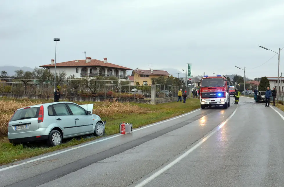 San Daniele del Friuli 09 gennaio 2016 incidente © Petrussi Foto Press -Turco Massimo