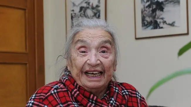Cividale 3 Marzo 2014. Signora Deira di 102 anni. Telefoto Copyright Petrussi Foto Press - Diego Petrussi
