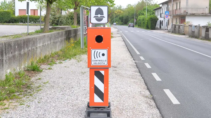 Udine 24 Aprile 2019. Autovelox in Via Tavagnacco . © Foto Petrussi