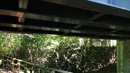 Percorso che mette in comunicazione il parcheggio Marcolin e via Codafora da piazza Calderari con il pontile sul Noncello, ripristinato dagli alpini durante i giorni dell'adunata.