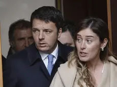 Matteo Renzi e Maria Elena Boschi ANSA/ GIUSEPPE LAMI