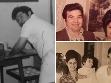 Giovanni Fierro posa con la sua famiglia in tre scatti di alcuni anni fa
