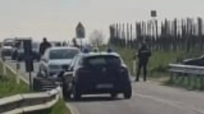 Il luogo dell'incidente a Corno di Rosazzo