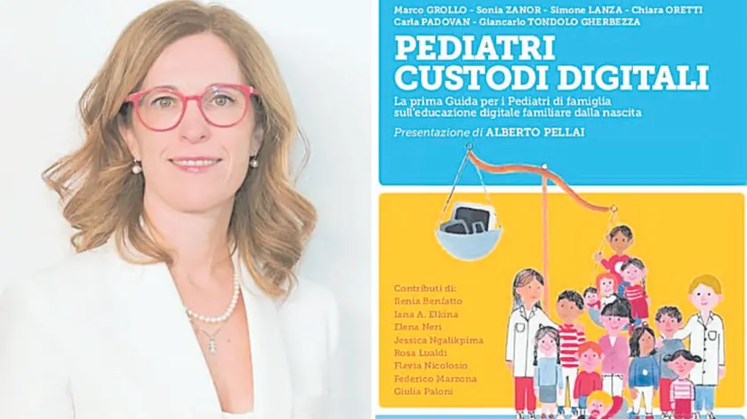Sonia Zanor e, a destra, la copertina del libro