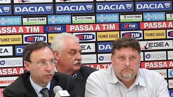 Udine 16 Giugno 2011. Conferenza stampa Udinese calcio ed opposizione in Consiglio comunale sullo Stadio Friuli. Telefoto Copyright Foto Petrussi/PFP