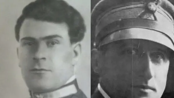 Il vice brigadiere dei carabinieri Alberto Diana e il senatore Riccardo Gigante