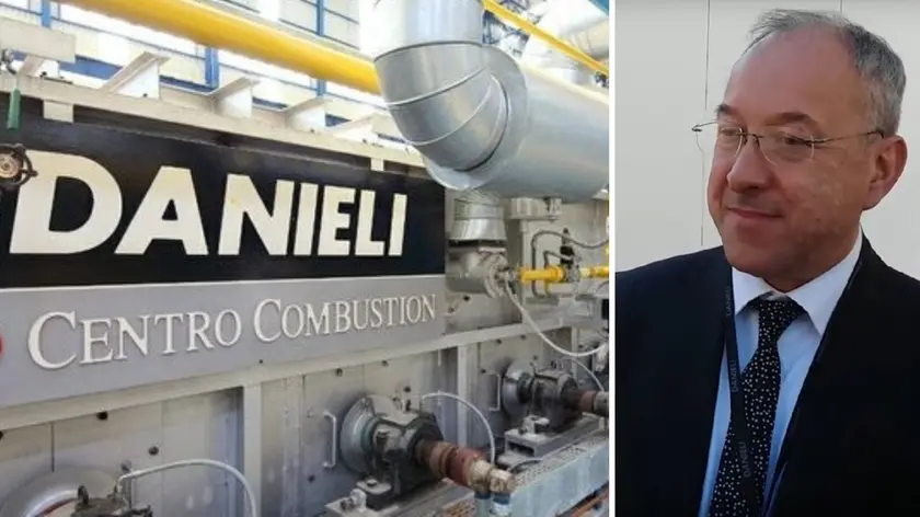 L'uinterno di uno stabilimento della Danieli e, a destra, Alessandro Brussi, vicepresidente e Group Chief Financial Office