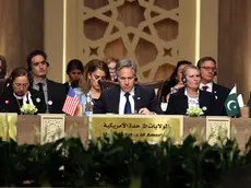 epa11404099 U.S. Secretary of State Antony Blinken attends a plenary session during the 'Call for Action: Urgent Humanitarian Response for Gaza' Conference, in the Dead Sea region, Jordan, 11 June 2024. One day after the UN Security Council passed a resolution supporting a US-brokered Gaza ceasefire, Jordan on 11 June hosts a conference to address the emergency humanitarian response for Palestinians in the Gaza Strip. The event is jointly organized with Egypt and the United Nations, with the attendance of US Secretary of State Blinken and Palestinian President Abbas. More than 37,000 Palestinians and over 1,400 Israelis have been killed, according to the Palestinian Health Ministry and the Israel Defense Forces (IDF), since Hamas militants launched an attack against Israel from the Gaza Strip on 07 October 2023, and the Israeli operations in Gaza and the West Bank which followed it. EPA/MOHAMMAD ALI