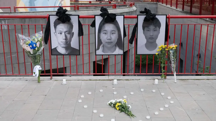 Commemorazione per le vittime nel rogo doloso di via Cantoni, presenti Ignazio La Russa/Marco Granelli e autorità consolari cinese, 22 Settembre 2024, Ansa/Andrea Fasani