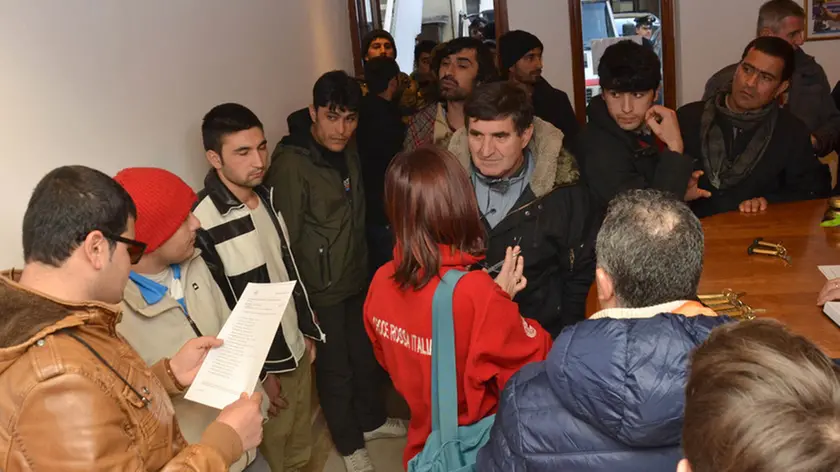 Tarcento 17 Febbraio 2015 profughi Copyright Petrussi Foto Press -Turco