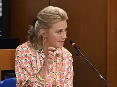 Elisabetta Belloni, direttrice del DIS, nell'Aula Occorsio del tribunale di Roma, dove si celebra il processo per l'uccisione in Egitto del ricercatore Giulio Regeni, Roma 24 settembre 2024. ANSA/MAURIZIO BRAMBATTI