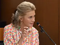 Elisabetta Belloni, direttrice del DIS, nell'Aula Occorsio del tribunale di Roma, dove si celebra il processo per l'uccisione in Egitto del ricercatore Giulio Regeni, Roma 24 settembre 2024. ANSA/MAURIZIO BRAMBATTI