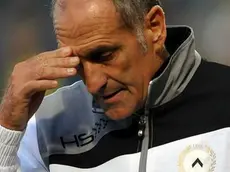 epa03842394 Udinese head coach Francesco Guidolin show his dejection after the UEFA Europa League play-off second leg match between FC Slovan Liberec and Udinese in Liberec, Czech Republic, 29 August 2013. EPA/SLAVEK RUTA