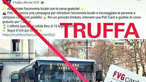 Il messaggio pubblicato sui social network da Tpl Fvg