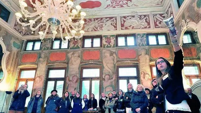 Udine 27 Marzo 2011. GIORNATA DEL FAI. Visite guidate a palazzo Antonini sede Banca d' Italia. Telefoto Copyright Foto PFP