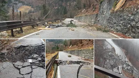 L’evento franoso sulla strada statale 52 bis "Carnica" si era verificato tra il primo e il 2 dicembre a seguito di un periodo di intense precipitazioni