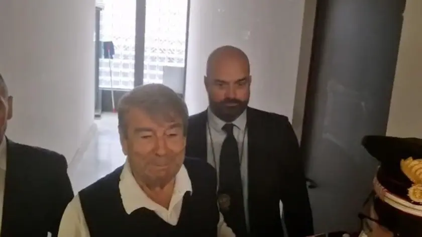 Aldo Spinelli al termine dell'interrogatorio di garanzia davanti al gip, 13 maggio 2024. ANSA / Katia Bonchi