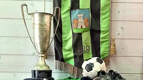 I cimeli della Tisana Calcio 1919 proprietà di Cesare Ceretti