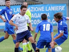 Caporiacco 25 Agosto 2013. Coppa Italia dilettanti. Caporiacco (maglia blu) - Gravis (maglia bianca). Telefoto Copyright Petrussi Foto Press / Diego Petrussi