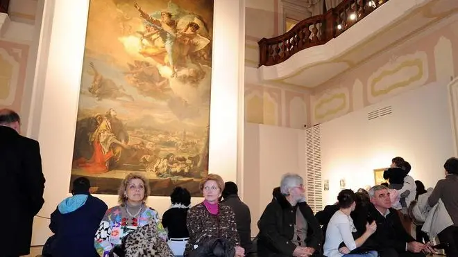 Codroipo 1 Gennaio 2013. Visitatori alla mostra del Tiepolo di Villa Manin. Telefoto Copyright Petrussi Foto Press / Diego Petrussi