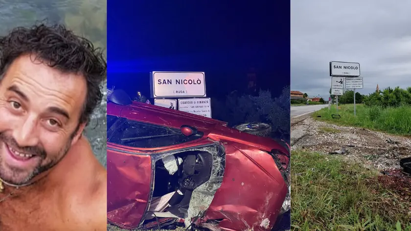 Massimo Sorrenti, 46 anni, è morto in seguito a un incidente stradale mentre era alla guida di una Peugeot in via della Mondina, a San Nicolò di Ruda