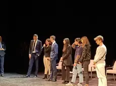 Il gruppo del MvScuola sul palco di Alig