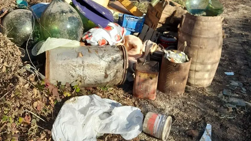 La discarica abusiva che è stata scoperta a Pagnacco