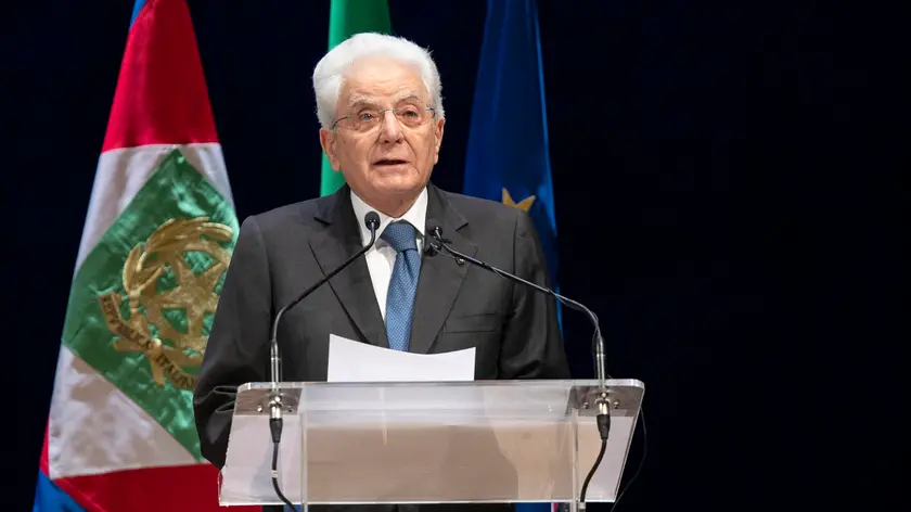 Il Presidente della Repubblica Italiana Sergio Mattarella in occasione della commemorazione della strage a Piazza della Loggia, Brescia, 28 maggio 2024. ANSA/UFFICIO STAMPA QUIRINALE/FRANCESCO AMMENDOLA +++ ANSA PROVIDES ACCESS TO THIS HANDOUT PHOTO TO BE USED SOLELY TO ILLUSTRATE NEWS REPORTING OR COMMENTARY ON THE FACTS OR EVENTS DEPICTED IN THIS IMAGE; NO ARCHIVING; NO LICENSING +++ NPK +++