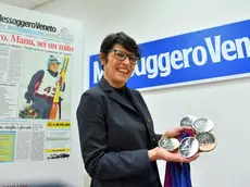 Udine 28 Gennaio 2019. Manuela Di Centa al Messaggero Veneto. © Foto Petrussi