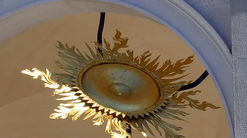 Udine 22 Marzo 2018 restaurata la meridiana loggia san giovanni Agenzia Petrussi foto Massimo Turco
