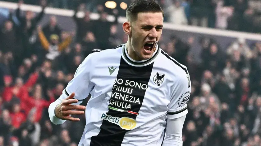 Lorenzo Lucca, attaccante dell’Udinese, alla sua prima stagione in A è a quota 6 reti