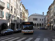 Udine 08 Novembre 2012. Autobus in Via MercatoVecchio. Telefoto copyright Petrussi Foto Press / Diego Petrussi