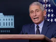 epa08830033 Dr. Anthony Fauci, Director of the National Institute of Allergy and Infectious Diseases at the National Institutes of Health participates in a briefing with members of the White House Coronavirus Task Force at the White House in Washington, DC, USA, 19 November 2020. EPA/Chris Kleponis / POOL