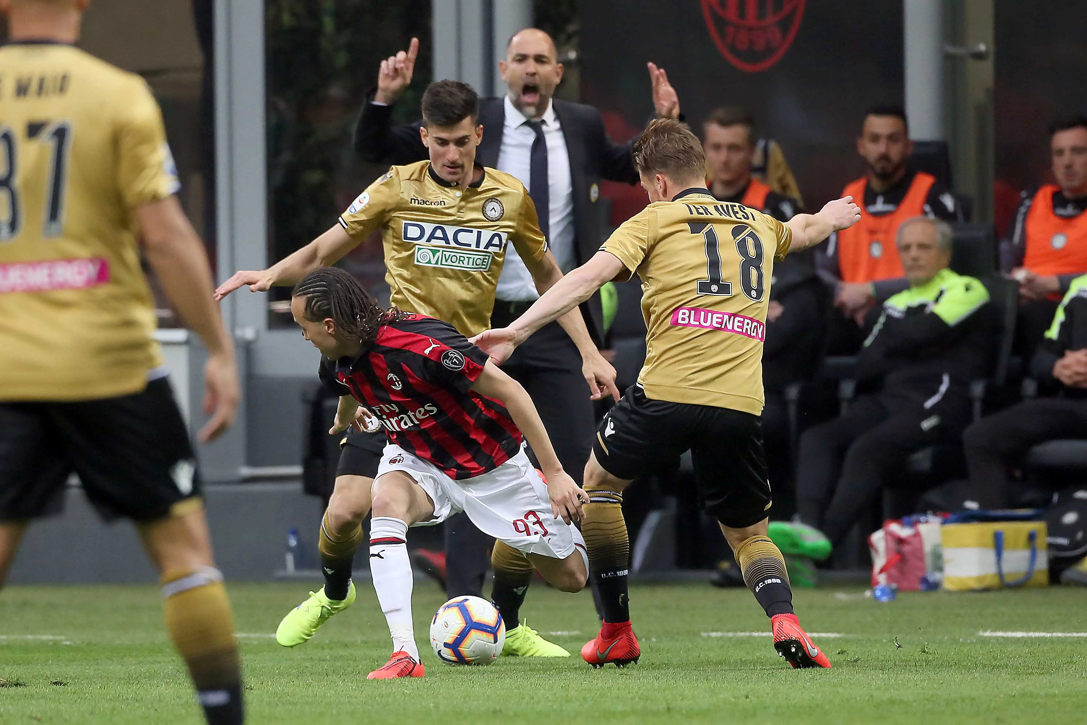 Milano 2 Aprile 2019. Calcio Serie A. Milan- Udinese. © Foto Petrussi