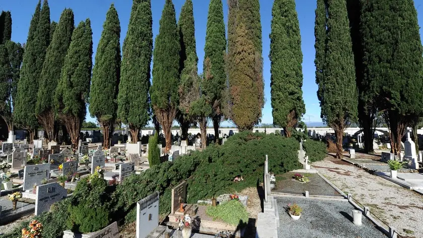 Cormons 22 ottobre 2014. Maltempo tromba d' aria. Danni nel cimitero di Cormons. Copyright Petrussi Foto Press / Diego Petrussi